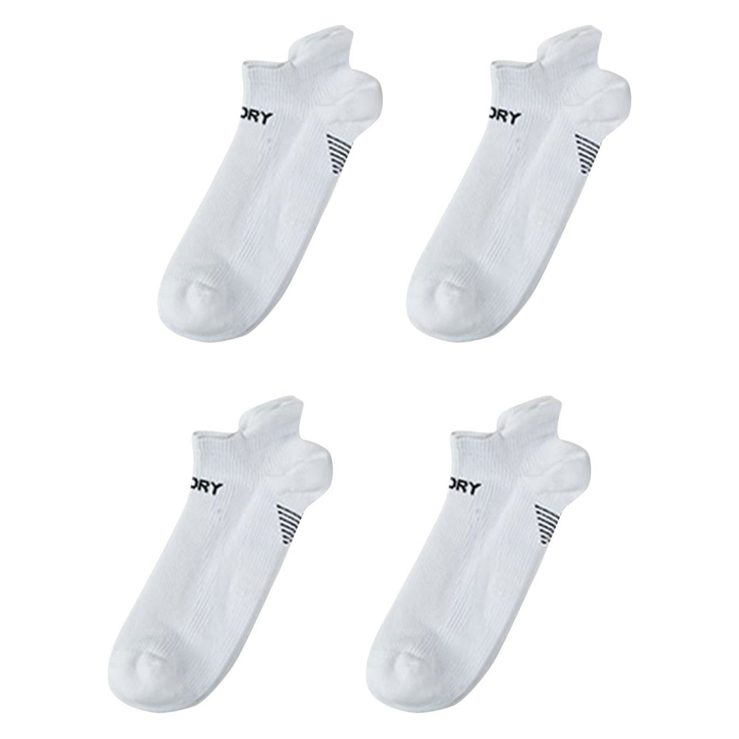 4X Rexy Seamless Sport Sneakers Socks Large Non-Slip Heel Tab WHITE - Magdasmall