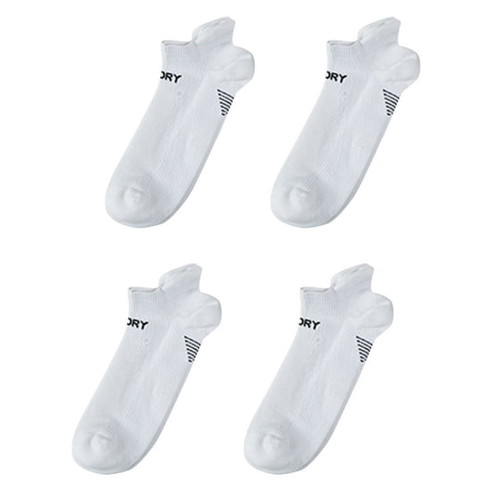 4X Rexy Seamless Sport Sneakers Socks Large Non-Slip Heel Tab WHITE - Magdasmall