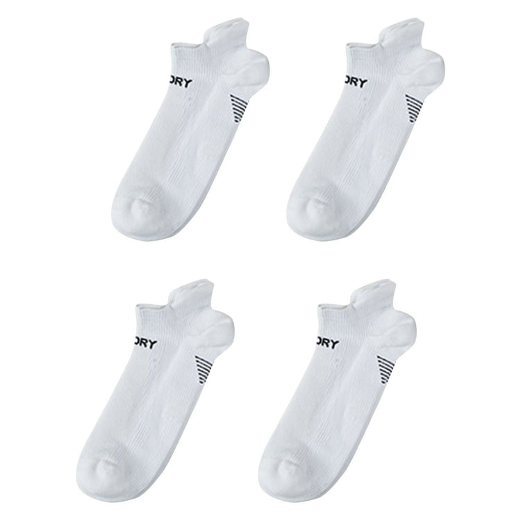 4X Rexy Seamless Sport Sneakers Socks Large Non-Slip Heel Tab WHITE - Magdasmall
