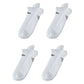 4X Rexy Seamless Sport Sneakers Socks Large Non-Slip Heel Tab WHITE - Magdasmall