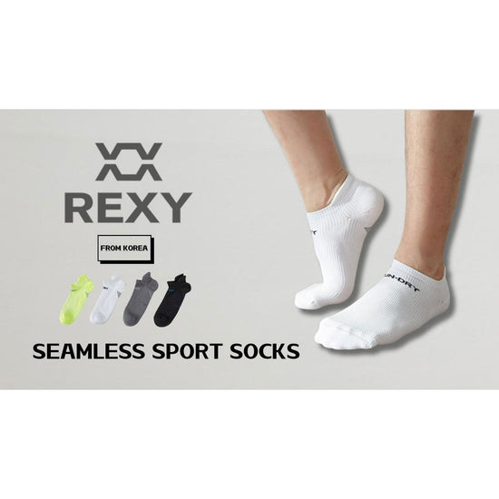 4X Rexy Seamless Sport Sneakers Socks Medium Non-Slip Heel Tab MULTI COLOUR - Magdasmall