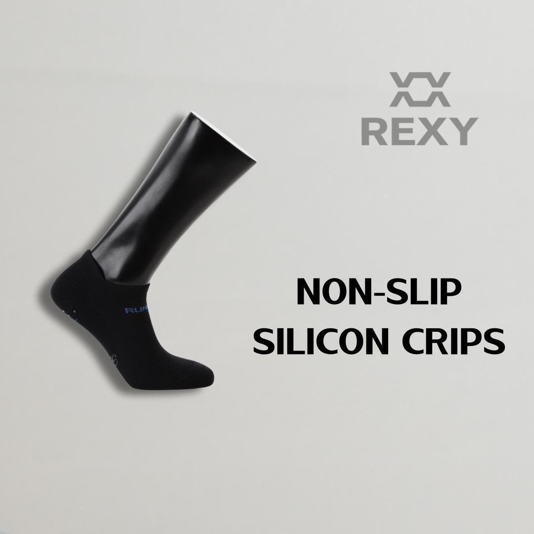 4X Rexy Seamless Sport Sneakers Socks Medium Non-Slip Heel Tab MULTI COLOUR - Magdasmall
