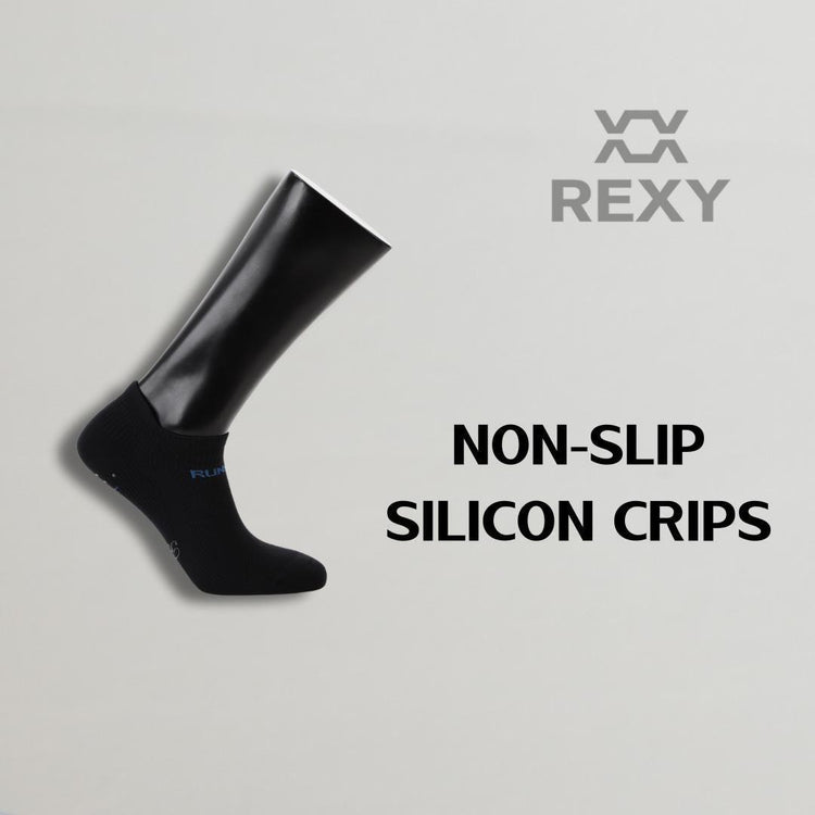4X Rexy Seamless Sport Sneakers Socks Medium Non-Slip Heel Tab MULTI COLOUR - Magdasmall
