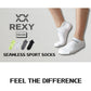 4X Rexy Seamless Sport Sneakers Socks Medium Non-Slip Heel Tab MULTI COLOUR - Magdasmall