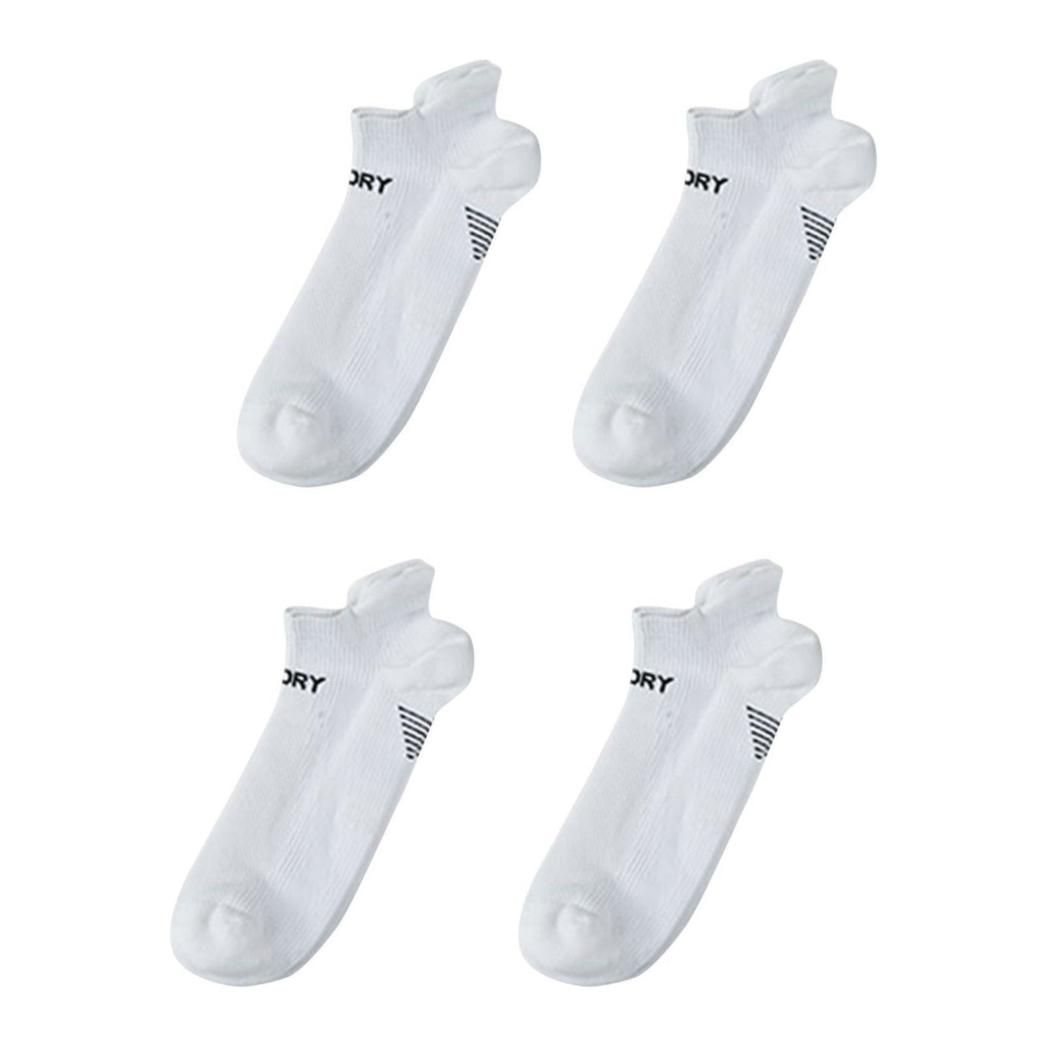 4X Rexy Seamless Sport Sneakers Socks Medium Non-Slip Heel Tab WHITE - Magdasmall
