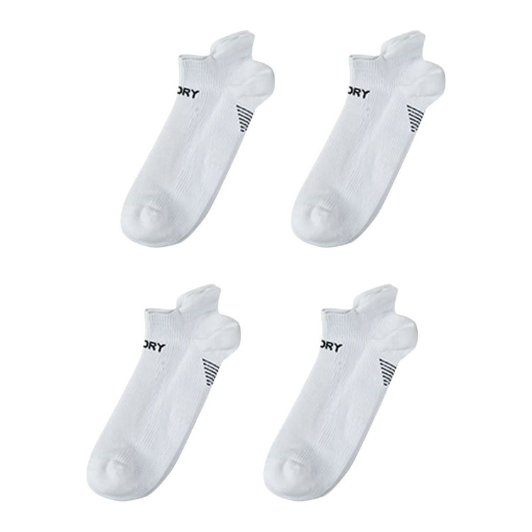 4X Rexy Seamless Sport Sneakers Socks Medium Non-Slip Heel Tab WHITE - Magdasmall