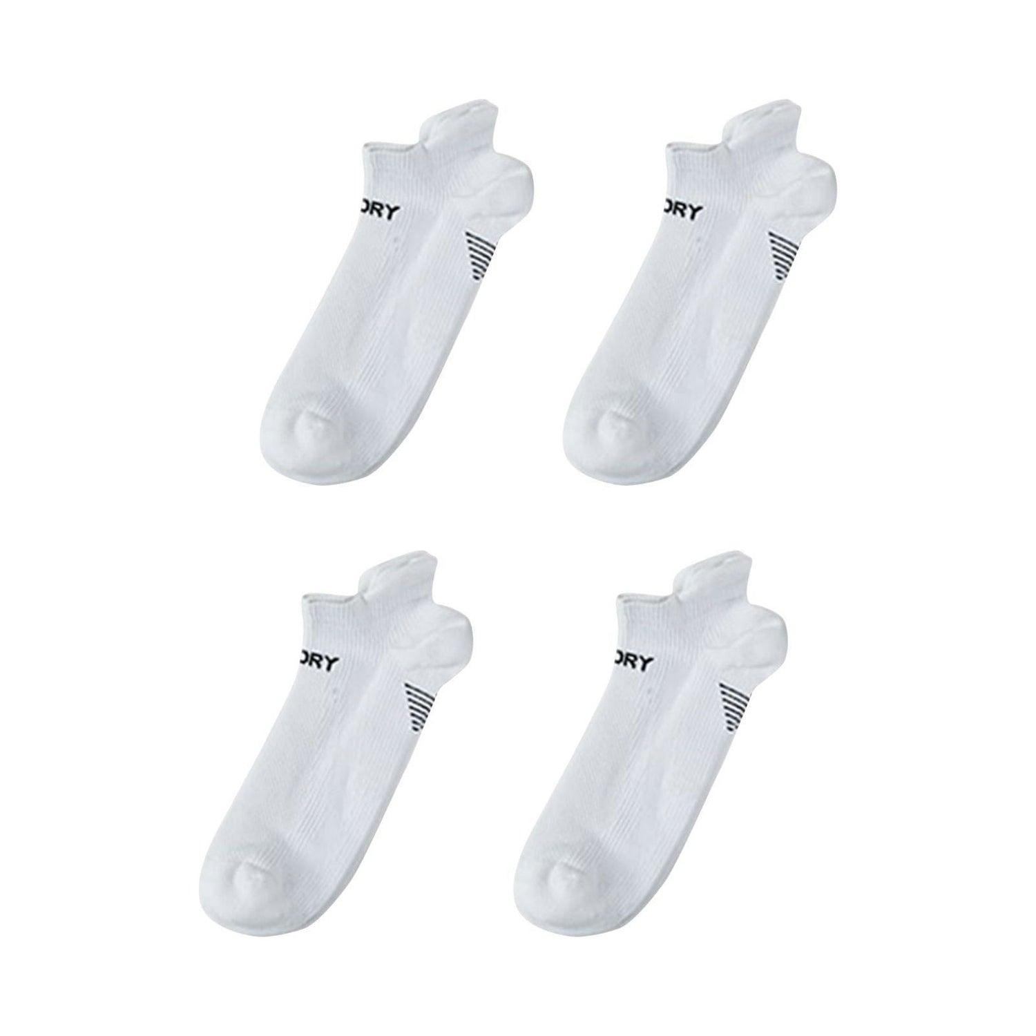 4X Rexy Seamless Sport Sneakers Socks Small Non-Slip Heel Tab WHITE - Magdasmall