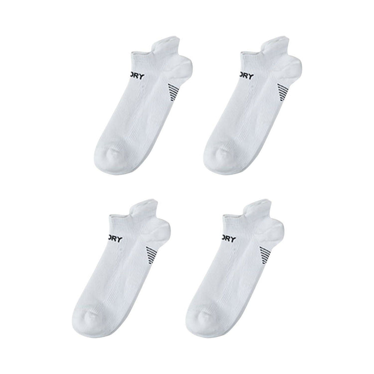 4X Rexy Seamless Sport Sneakers Socks Small Non-Slip Heel Tab WHITE - Magdasmall