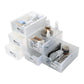 4 Pcs Set Stackable Desktop storage Box Drawer Transparent Plastic Stationery Cosmetic Organizer Box(Clear) - Magdasmall