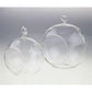 4 x Hanging Clear Glass Ball Tealight Candle Holder  - 10cm Diameter / High - Wedding Globe Decoration Terrarium Succulent Plant Mini Garden Holder Decor Craft Gift - Magdasmall