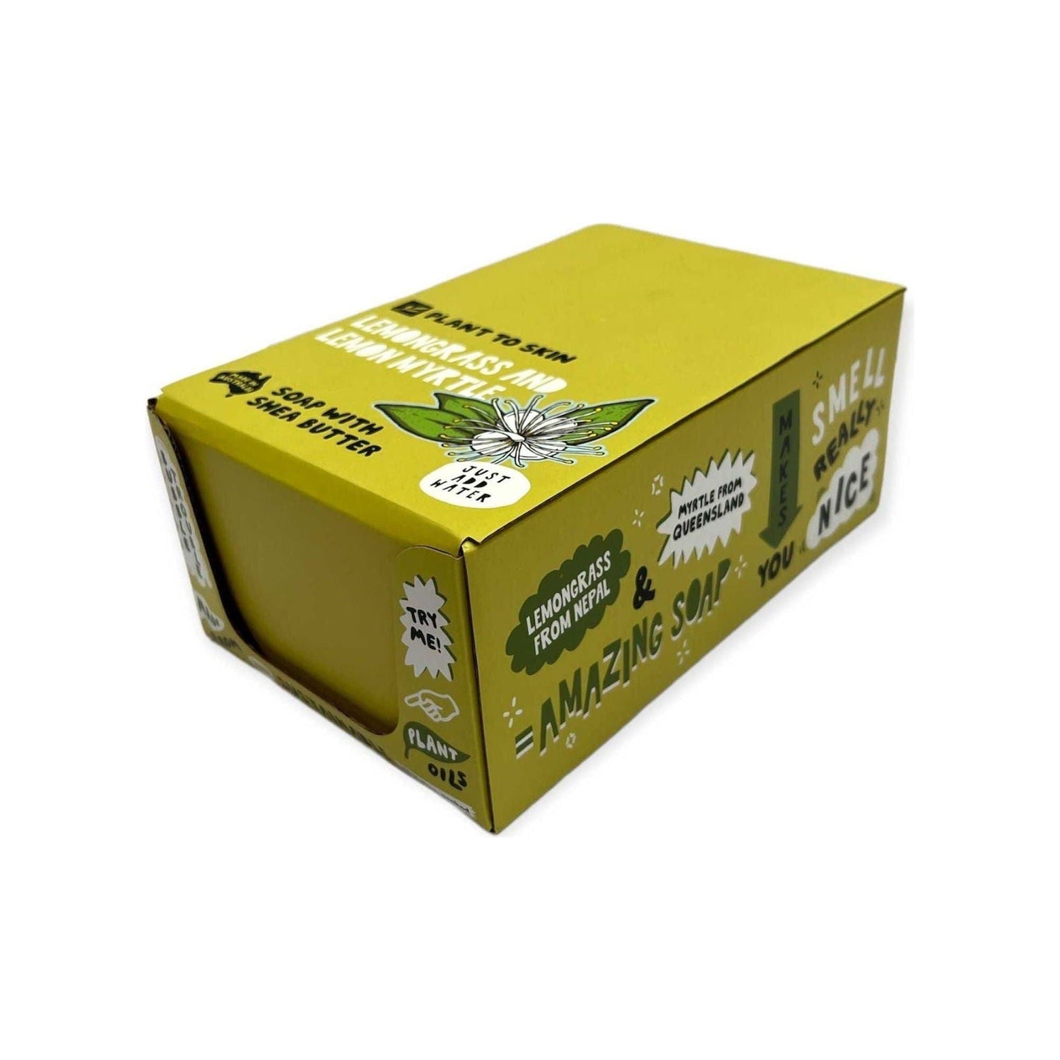 4x 100g Plant Oil Soap Lemongrass and Myrtle Scent - Pure Natural Vegetable Bar - Magdasmall