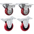 4x 3 inch Heavy Duty 2x Fixed + 2x Swivel Casters Load 300kg Castor Caster Wheels Swivel Casters with Brakes - Magdasmall