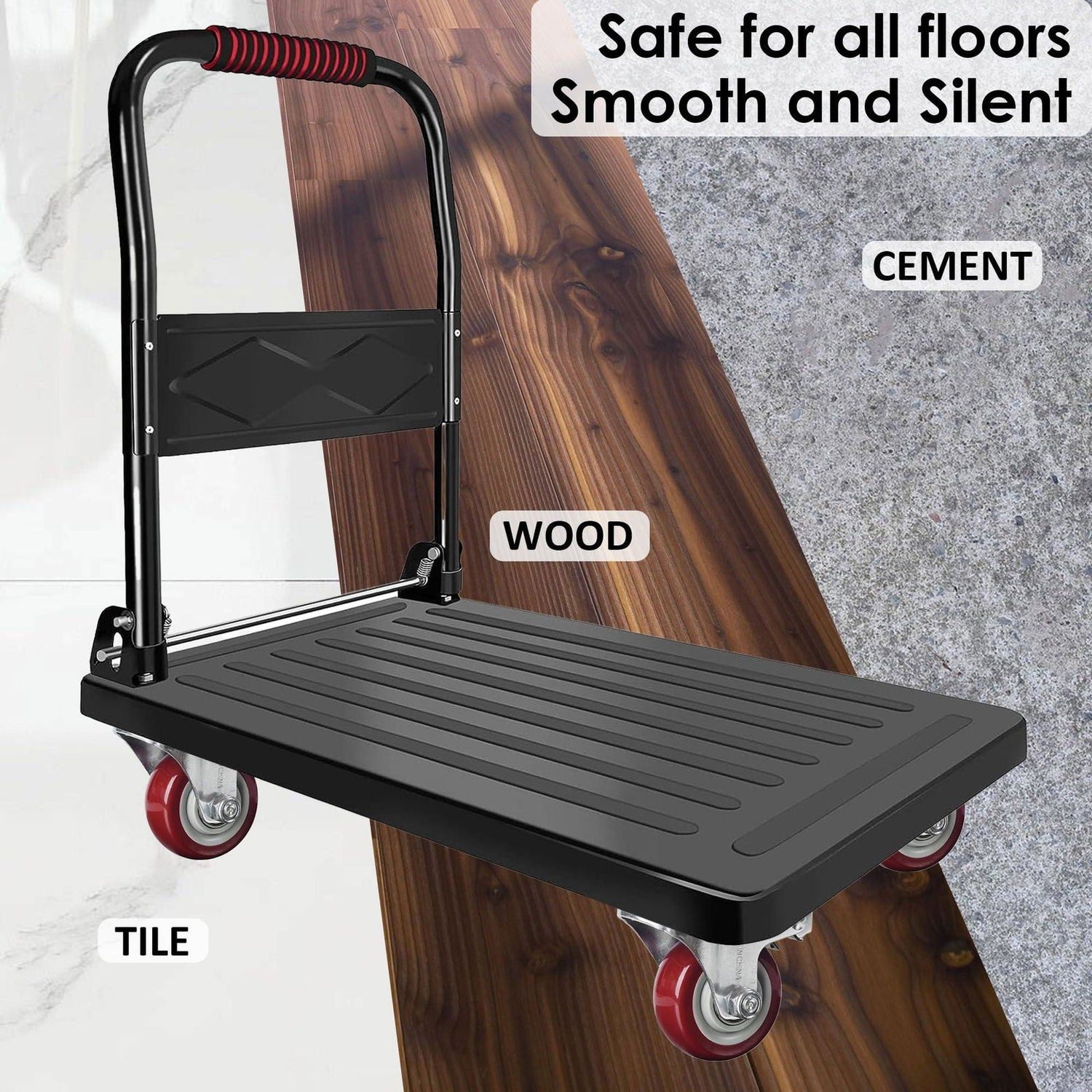 4x 3 inch Heavy Duty 2x Fixed + 2x Swivel Casters Load 300kg Castor Caster Wheels Swivel Casters with Brakes - Magdasmall