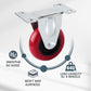 4x 3 inch Heavy Duty 2x Fixed + 2x Swivel Casters Load 300kg Castor Caster Wheels Swivel Casters with Brakes - Magdasmall