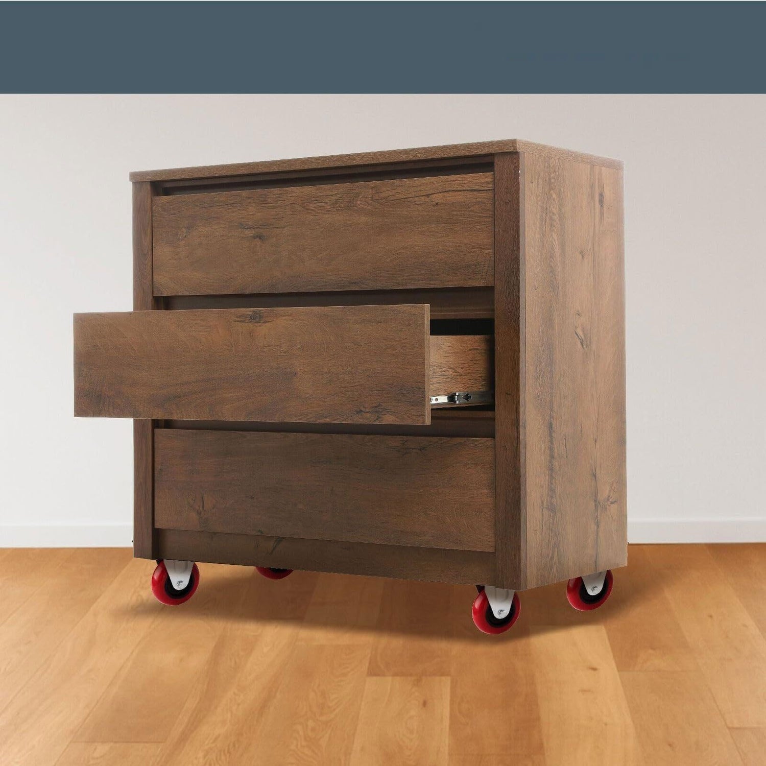 4x 3 inch Heavy Duty 2x Fixed + 2x Swivel Casters Load 300kg Castor Caster Wheels Swivel Casters with Brakes - Magdasmall