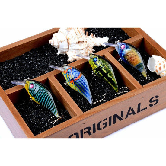 4x 7.5cm Popper Crank Bait Fishing Lure Lures Surface Tackle Saltwater - Magdasmall