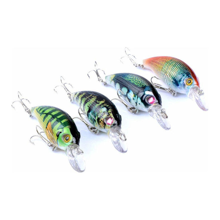 4x 7.5cm Popper Crank Bait Fishing Lure Lures Surface Tackle Saltwater - Magdasmall