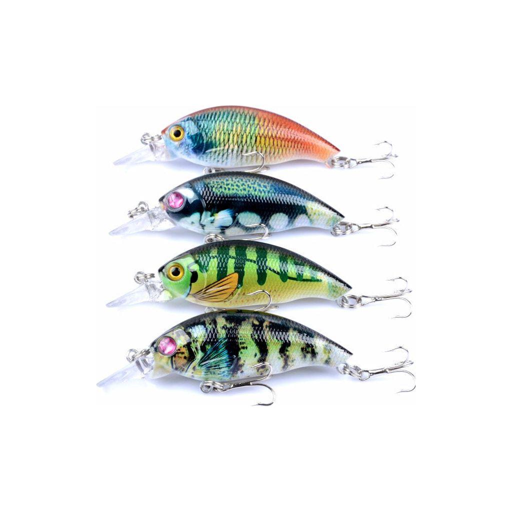 4x 7.5cm Popper Crank Bait Fishing Lure Lures Surface Tackle Saltwater - Magdasmall