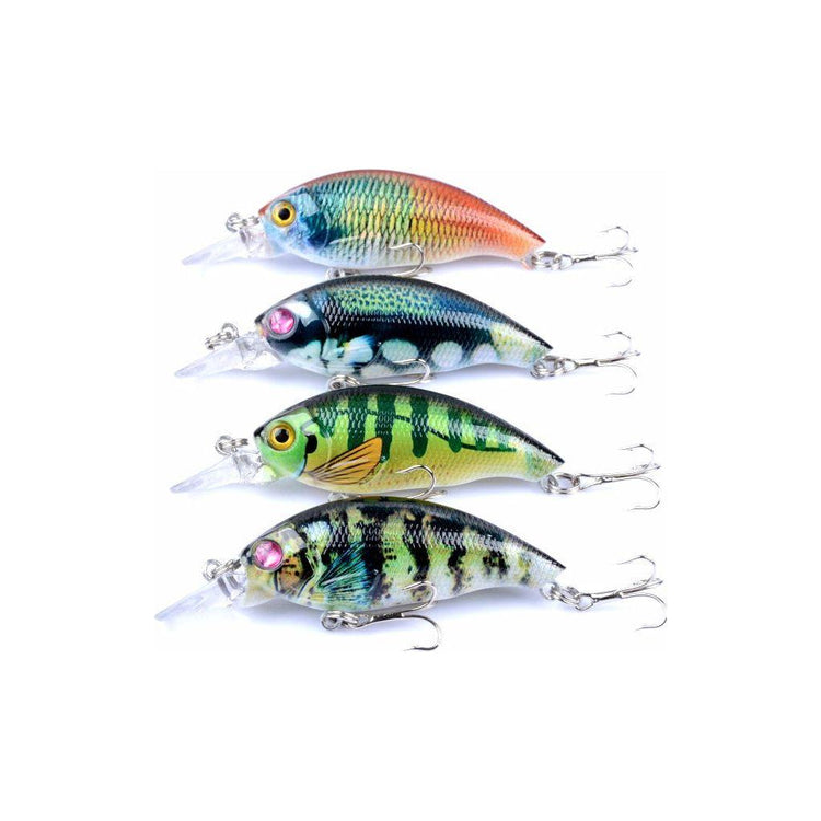 4x 7.5cm Popper Crank Bait Fishing Lure Lures Surface Tackle Saltwater - Magdasmall