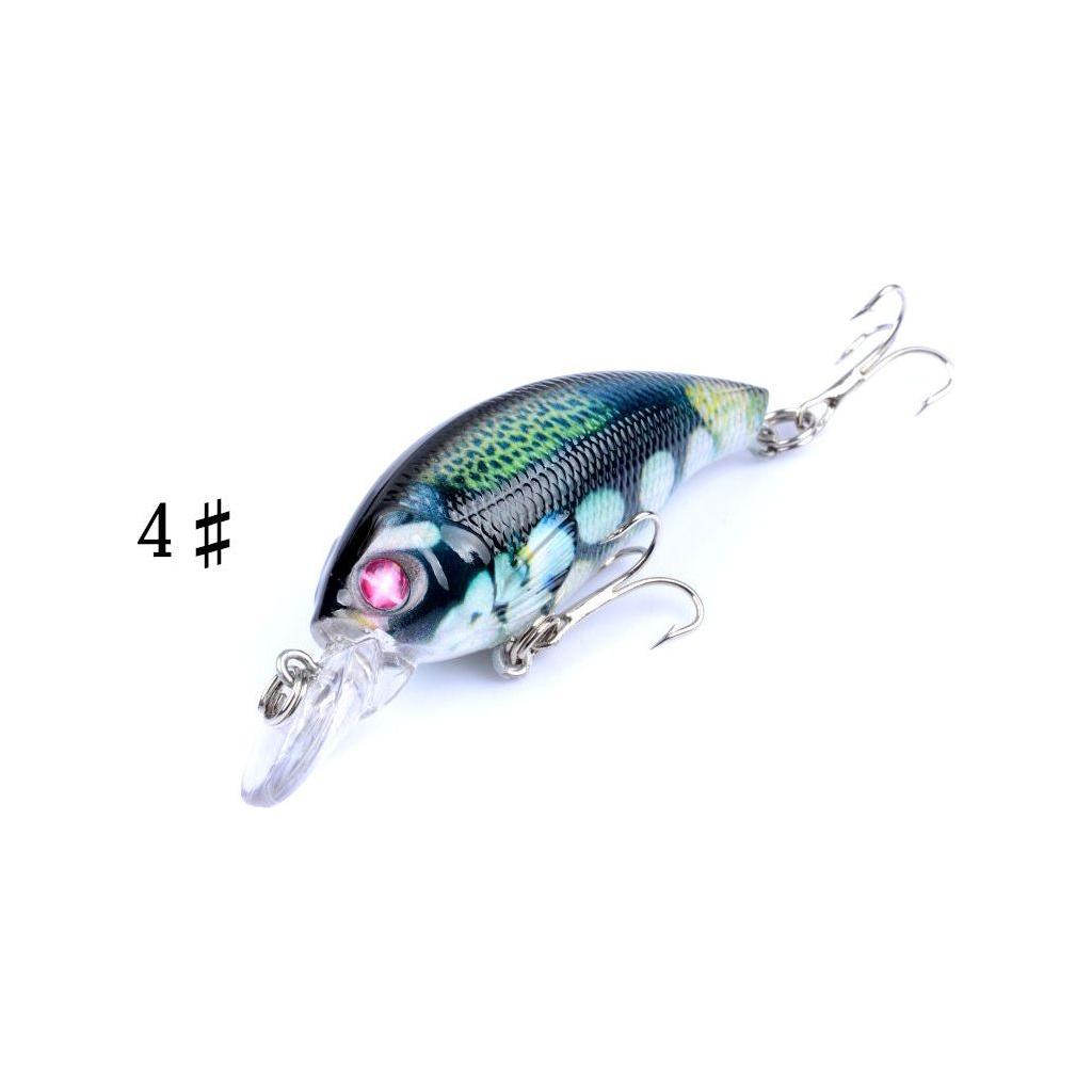 4x 7.5cm Popper Crank Bait Fishing Lure Lures Surface Tackle Saltwater - Magdasmall