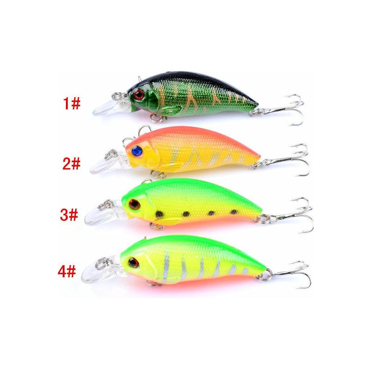 4x 7.5cm Popper Crank Bait Fishing Lure Lures Surface Tackle Saltwater - Magdasmall