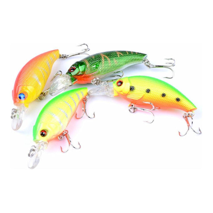 4x 7.5cm Popper Crank Bait Fishing Lure Lures Surface Tackle Saltwater - Magdasmall