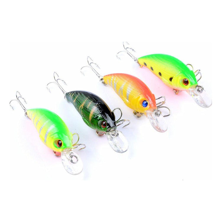 4x 7.5cm Popper Crank Bait Fishing Lure Lures Surface Tackle Saltwater - Magdasmall