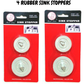 4x BATH AND SINK PLUGS Basin Bath Stopper Chrome Rubber 42mm 54mm - Magdasmall