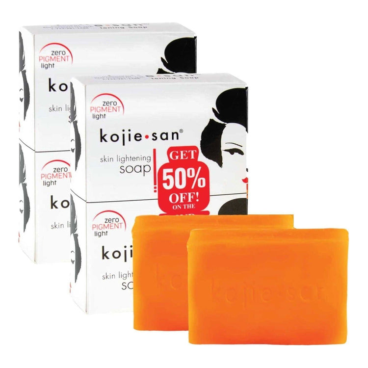 4x Kojie San Soap Bars - 135g Skin Lightening Kojic Acid Natural Original Bar - Magdasmall