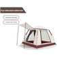 5-8 Person Square Camping Tent | Double-Layer Silver Coated Waterproof Shelter with Awning (240*240*155cm) - Magdasmall