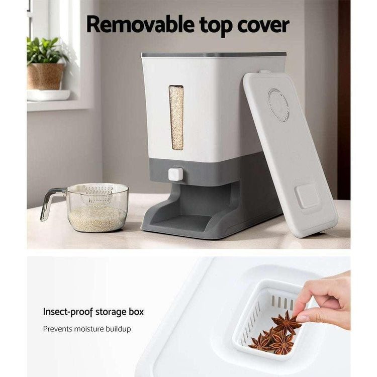 5-Star Chef Rice Cereal Dispenser Grain Container 12KG - Magdasmall