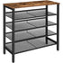 5-Tier Shoe Rack, Industrial Shoe Organizer Storage Bench - Magdasmall