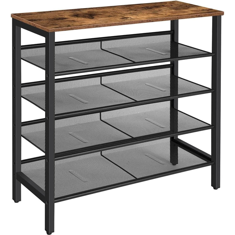 5-Tier Shoe Rack, Industrial Shoe Organizer Storage Bench - Magdasmall