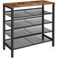 5-Tier Shoe Rack, Industrial Shoe Organizer Storage Bench - Magdasmall