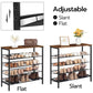 5-Tier Shoe Rack, Industrial Shoe Organizer Storage Bench - Magdasmall