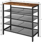 5-Tier Shoe Rack, Industrial Shoe Organizer Storage Bench - Magdasmall