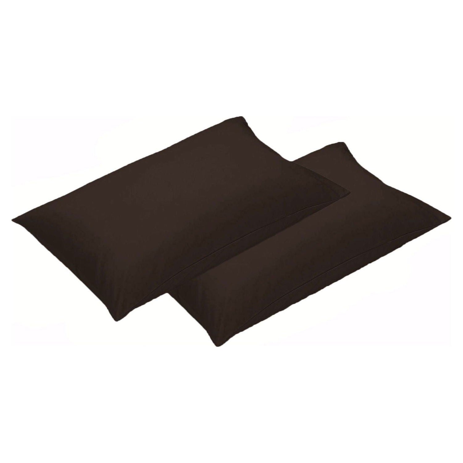 500TC Pair of Cotton Standard Pillowcases Chocolate - Magdasmall