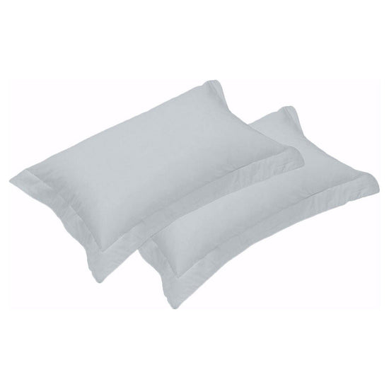 500TC Pair of Egyptian Cotton Tailored Standard Pillowcases Silver - Magdasmall