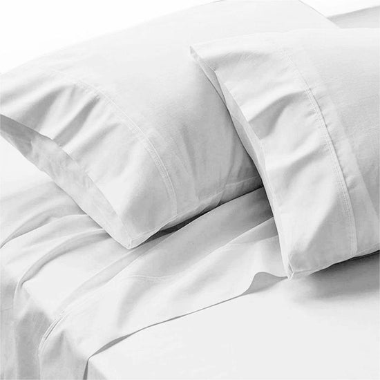 500TC Ramca White Egyptian Cotton Sheet Set Queen - Magdasmall