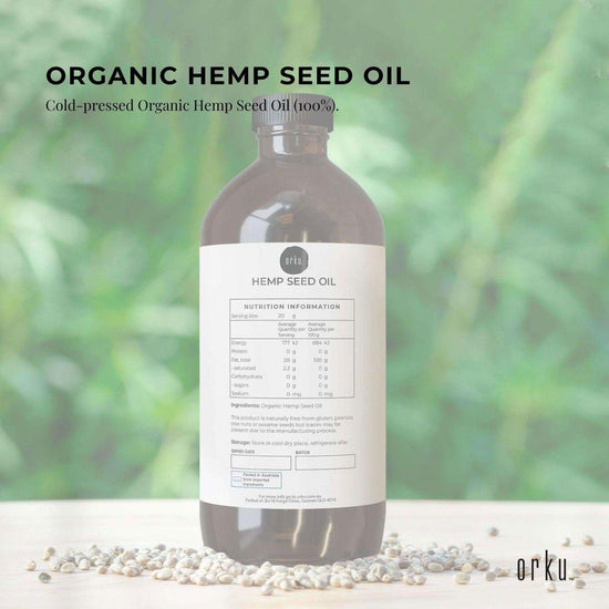 500ml Organic Hemp Seed Oil - Cold Pressed Food Grade Healthy Oils Foods - Magdasmall