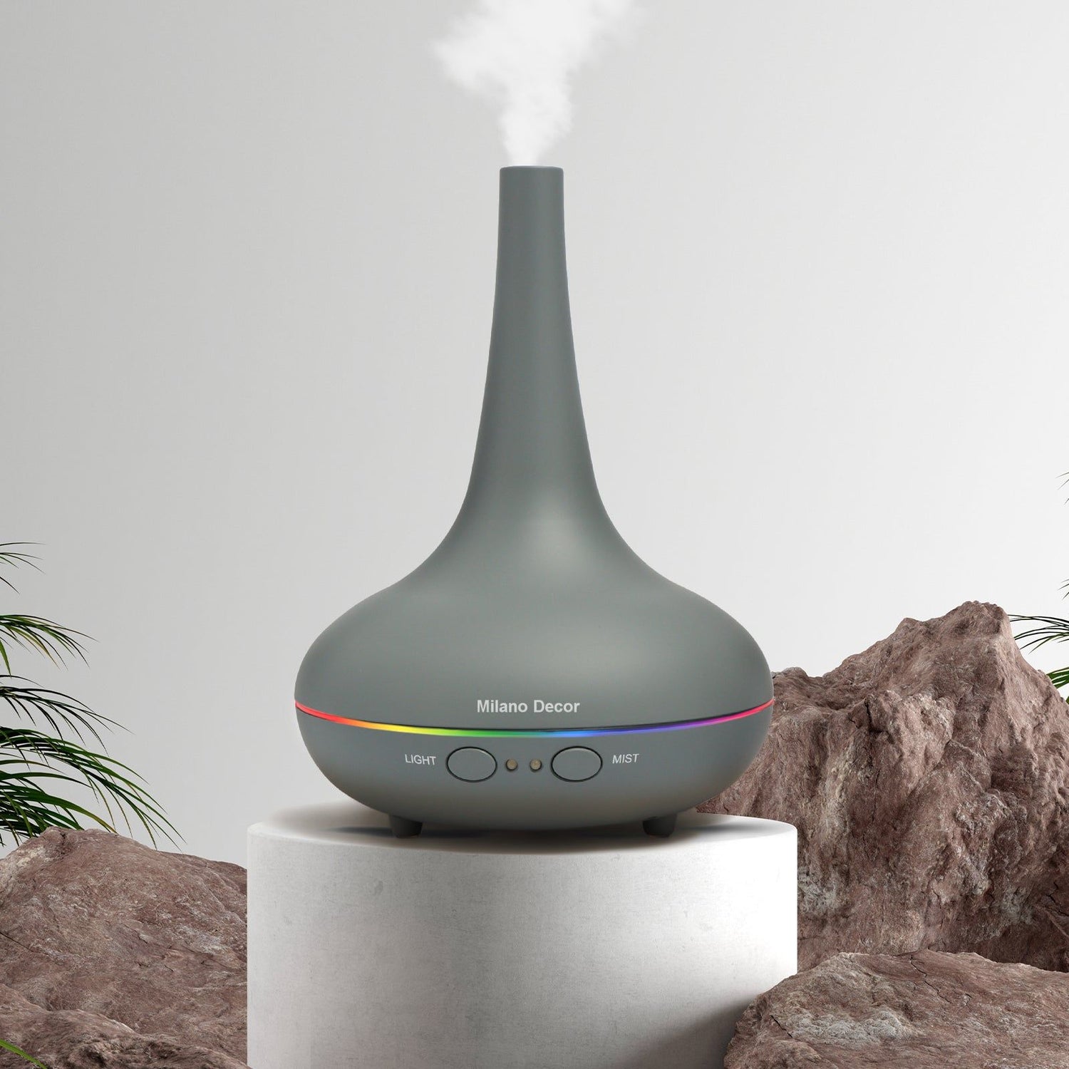 Milano Decor Ultrasonic Aroma Diffuser - Matt Grey colour:-1886189460782190592