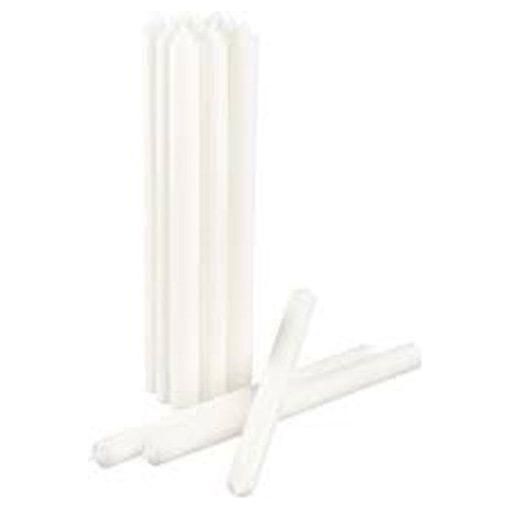 50 bulk buy pack white wax 20cm taper church house vigil candleabra candle 2CM WIDE - Magdasmall