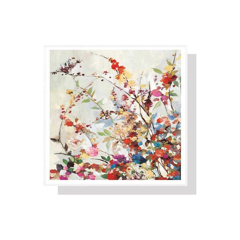 50cmx50cm Coming Spring Square Size White Frame Canvas Wall Art - Magdasmall