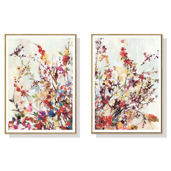 50cmx70cm Coming Spring 2 Sets Gold Frame Canvas Wall Art - Magdasmall