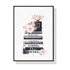 50cmx70cm Fashion Book Black Frame Canvas Wall Art - Magdasmall