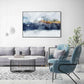 50cmx70cm Abstract Sunlight Mountains Black Frame Canvas Wall Art - Magdasmall
