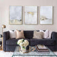 50cmx70cm Abstract golden white 3 Sets Gold Frame Canvas Wall Art - Magdasmall
