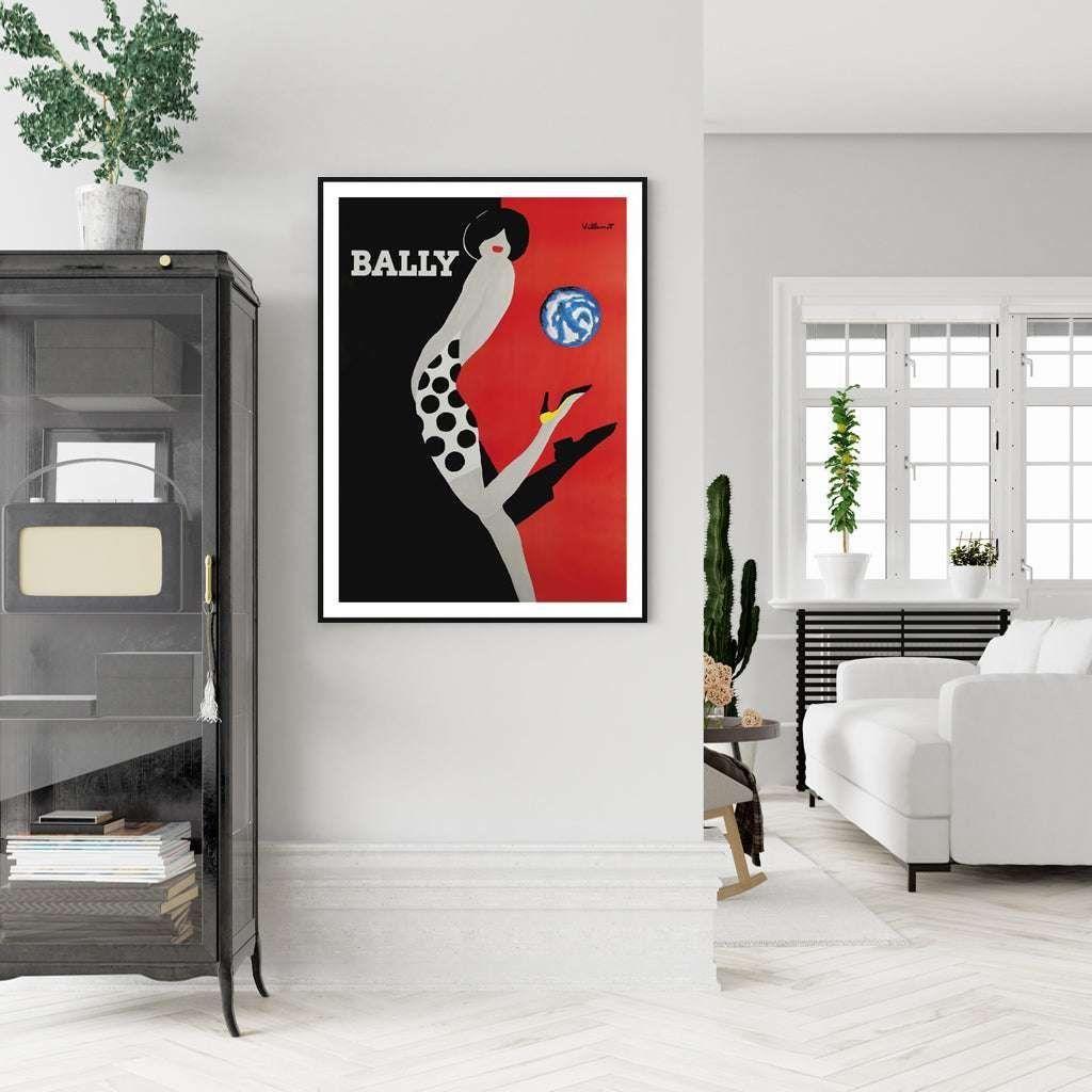 50cmx70cm Fashion Bally Black Frame Canvas Wall Art - Magdasmall