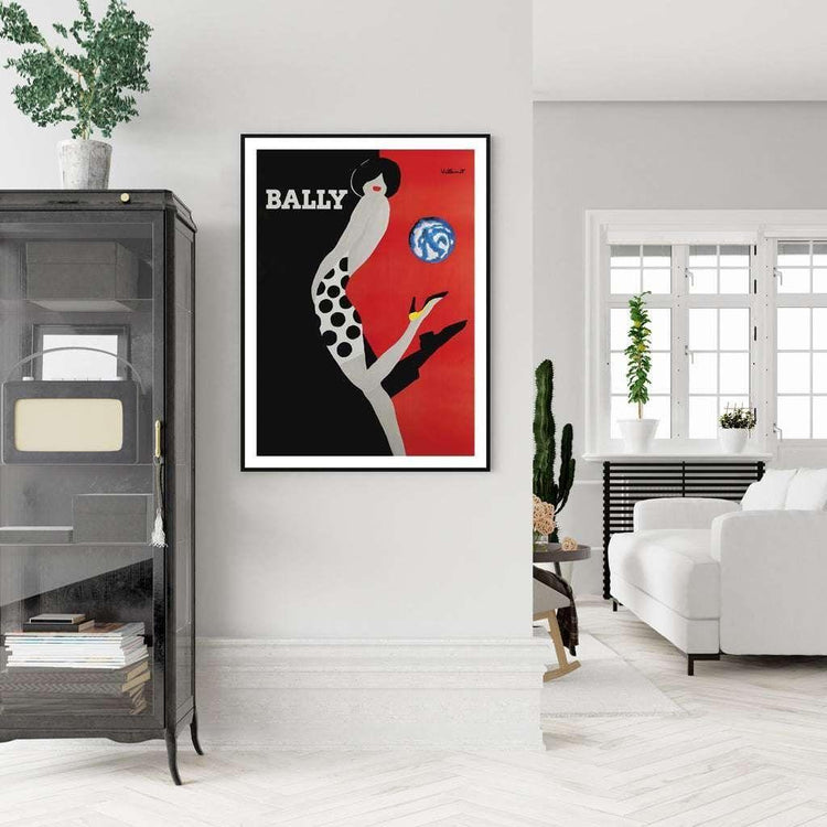 50cmx70cm Fashion Bally Black Frame Canvas Wall Art - Magdasmall
