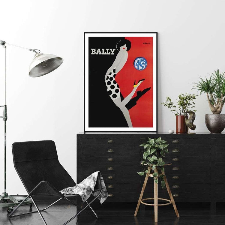 50cmx70cm Fashion Bally Black Frame Canvas Wall Art - Magdasmall